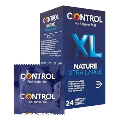 Abbildung von CONTROL NATURE XTRA LARGE Elastische Kondome Größe XL aus Naturlatex 24 Stück