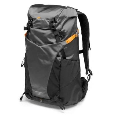 Abbildung von Lowepro PhotoSport BP 24L AW III, Wander Kamerarucksack für Spiegellose, seitlicher Zugriff, herausnehmbarer Kameraeinsatz und Zubehörgurtsystem, Grau Spiegellose Kameras kompatibel mit Sony α7