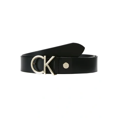 Abbildung von Calvin Klein LOGO BELT Gürtel Black/light goldcoloured, Damen, Größe: 85, gold coloured