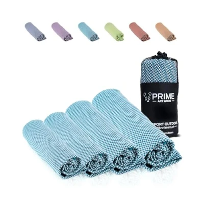 Abbildung von PRIME ART WOOD Bambus Reisehandtuch 200x80 cm Hellblau