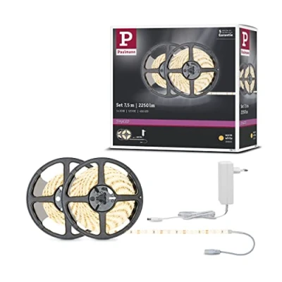 Abbildung von Paulmann 78973 LED Stripe SimpLED Set 7,5 m 20W Lichtstreifen 3.000 K Warmweiß Lichtband beschichtet