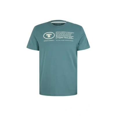 Abbildung von TOM Tailor Tshirt print, Herren, Größe: XL, Deep bluish green