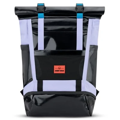 Abbildung von Johnny Urban Rolltop Rucksack Damen &amp; Herren Schwarz Lila Ashton Tagesrucksack mit Laptopfach für Uni Arbeit Reise Großer Backpack Extra Schuhfach Wasserabweisend