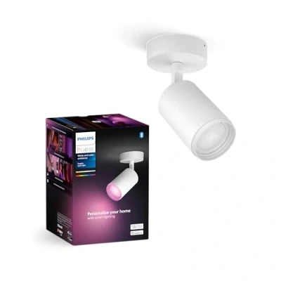 Abbildung von Philips Hue White &amp; Color Ambiance Fugato 1er Spot, weiß 1x350lm, dimmbar, 16 Mio. Farben, steuerbar via App, kompatibel mit Amazon Alexa (Echo, Echo Dot), neue Generation