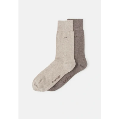 Abbildung von Calvin Klein Underwear Unisex 2 PACK Socken, Herren, Größe: 39 42, Brown melange