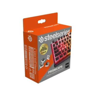 Abbildung von SteelSeries PrismCaps Double Shot Tastenset mit „Pudding“ Optik Kompatibilität allen gängigen mechanischen Tastaturen MX Stößel Schwarz (Deutsches Tastaturlayout)