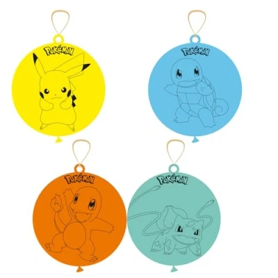 Abbildung von amscan 9917129 Offiziell lizenzierte Pokémon Luftballons für Kindergeburtstage, 40,6 cm, 4 Stück, Mehrfarbig