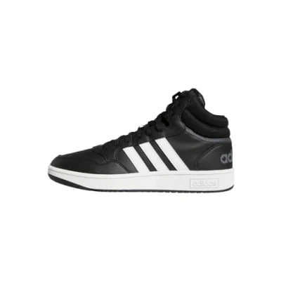 Abbildung von adidas Herren Hoops 3.0 Mid Lifestyle Basketball Classic Vintage Shoes Schuhe, Core Black/Cloud White/Grey Six, 44 2/3 EU