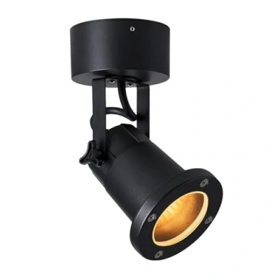 Abbildung von SLV NAUTILUS LED Wandleuchte, Wand und Decken Strahler, Außenbeleuchtung von Wänden, Wegen, Eingängen, Lampe, Aussenleuchte LED, Gartenlampe, Wege Leuchte schwarz, IP54, GU10