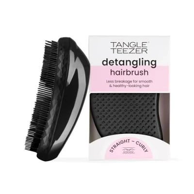 Abbildung von Tangle Teezer Haarbürste Original Black Panther, Professionelle Hair Brush zum Entwirren &amp; Entknoten für jeden Haartyp Schwarz, Kopfhaut Massagebürste perfekt To Go, 1 Stück