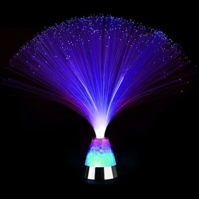 Abbildung von The Glowhouse Eiskristall Glasfaserlampe 34,5 cm (13,5“) Farbwechselnd