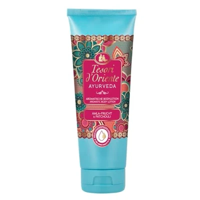 Abbildung von TESORI D&#039;ORIENTE BODY LOTION AYURVEDA 250ML, aromatische Bodylotion mit Amla Fruchtextrakt, Sesam Öl, Aloe vera und Calendula, Wellness Ritual für Körper &amp; Sinne