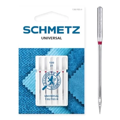 Abbildung von SCHMETZ Nähmaschinennadeln 5 Universal Nadeln Nadeldicke 70/10 130/705 H auf jeder gängigen Haushaltsnähmaschine einsetzbar