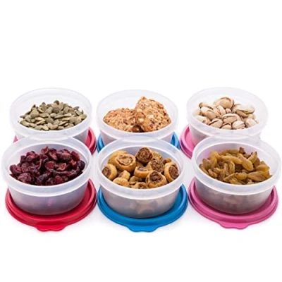 Abbildung von SIGNORA WARE auslaufsichere Frischhaltedosen Luftdichte, mikrowellengeeignete kleine Aufbewahrungsbox mit Deckel Mini Camping Plastik Dosen Set für Soßen, Dips und Gewürze (190ml)