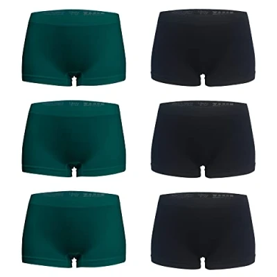 Abbildung von Libella Panties Damen Boxershorts Black Seamless Hipster Unterwäsche 6er Pack 3908 BDGR 2XL/3XL