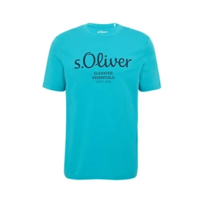 Abbildung von T Shirt mit Logo Print pastelltürkis XXL