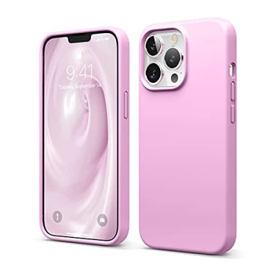 Abbildung von elago Liquid Silicone Case Kompatibel mit iPhone 13 Pro Hülle (6,1&quot;), Hochwertiges Silikon, Rundumschutz Handyhülle : 3 Layer Struktur Schutzhülle, Kratzfestes Weiches Mikrofaserfutter (Heiße Rosa)