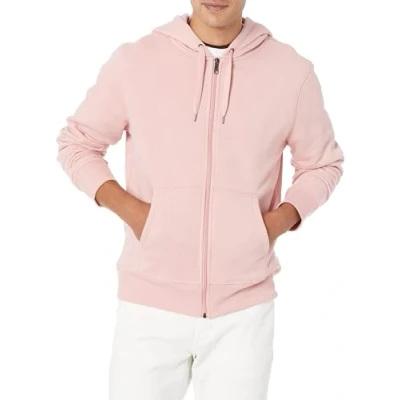 Abbildung von Amazon Essentials Herren Fleece Kapuzenpulli mit durchgehendem Reißverschluss (erhältlich in den Größen Big &amp; Tall), Rosa, M