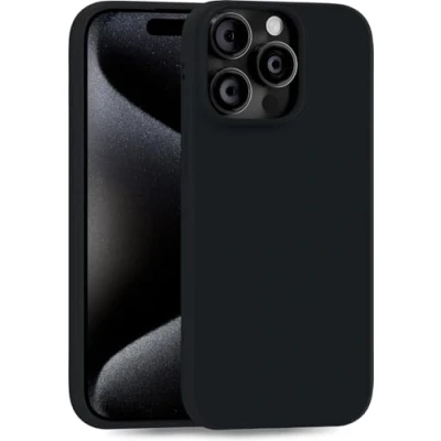 Abbildung von MyGadget Hülle kompatibel mit iPhone 15 Pro Max robuste Silikon Schutzhülle TPU Case Slim Silikonhülle Back Cover Ultra Kratzfest Handyhülle matt Schwarz