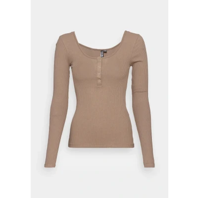 Abbildung von Pieces Pckitte Langarmshirt, Damen, Größe: Large, Fossil