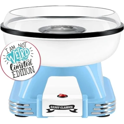 Abbildung von Gadgy Zuckerwattemaschine für zuhause Zuckerwatte Maschine Zucker oder Bonbons Cotton Candy Machine Kinderfest, Geburtstag und Party blau