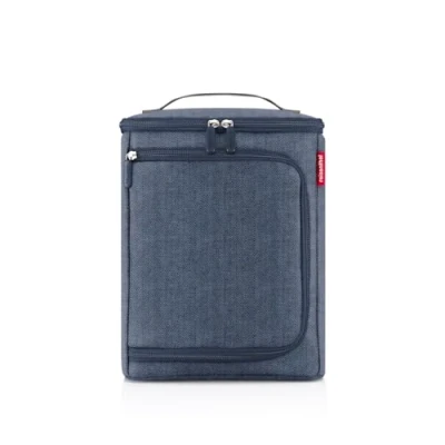 Abbildung von reisenthel coolerbox Herringbone Dark Blue Rundum flexibel, praktische Kühltasche mit Zwei Öffnungen