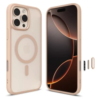 Abbildung von Spigen für iPhone 16 Pro Max Camera Control Button Kamerasteuerung Aktivierte Hülle Ultra Hybrid T MagFit, Kompatibel mit MagSafe Zubehör Frost Rose Titanium