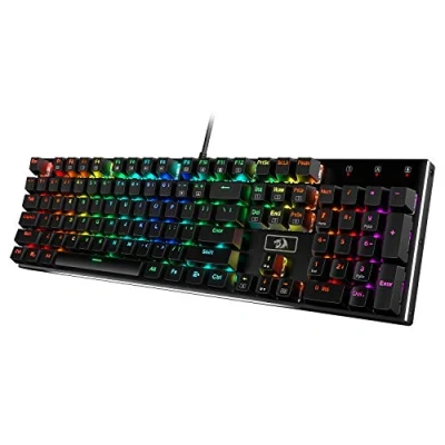Abbildung von Redragon K556 Mechanische Gaming Tastatur, US Layout, Brauner Schalter, Taktile &amp; klick 18 Modus RGB Beleuchtung, Voll Programmierbar, Ganzmetallpanel, Ergonomische Schwarz