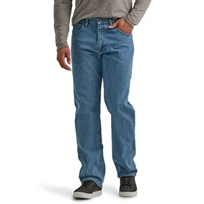 Abbildung von Wrangler Authentics Herren Classic 5 Pocket Relaxed Fit Jeans, Light Stonewash Flex, 35W / 29L