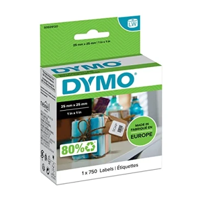 Abbildung von DYMO Original LabelWriter Mehrzwecketiketten (Klein) 25 mm x Rolle mit 750 leicht ablösbaren Etiketten selbstklebend für Etikettendrucker und Beschriftungsgerät