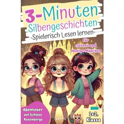 Abbildung von 3 Minuten Silbengeschichten I Spielerisch Lesen lernen für clevere und mutige Mädchen. Abenteuer auf Schloss Rosenbergs. Erstlesebuch mit Übungen Rätseln. 1+2. Klasse