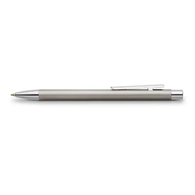 Abbildung von FABER CASTELL 342120 Kugelschreiber Neo Slim Edelstahl, Minenstärke M, silber matt