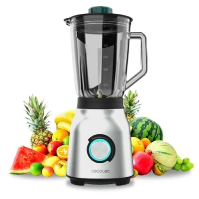 Abbildung von Cecotec Standmixer Power Black Titanium 1800MAX Blend It, 1800 W maximale Leistung, 5 Geschwindigkeiten, 6 Klingen aus Edelstahl, Ice Crush Funktion, Turbo und Smoothie AutoClean Funktion