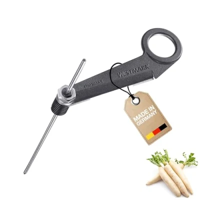 Abbildung von Westmark Spiralschneider Rettich Radimax Black Edition Praktischer Rettichschneider Aluminium für Zucchini, Gurken &amp; Gemüse Anthrazit