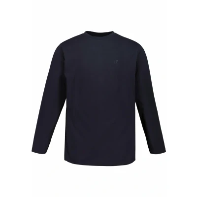 Abbildung von JP 1880 Herren große Größen Übergrößen Menswear L 8XL JP1880 Langarmshirt, Basic, Oeko TEX, bis 8 XL dunkel Marine 3XL 702559730