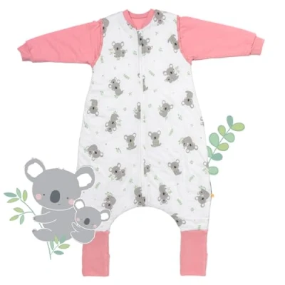 Abbildung von schlummersack Baby Schlafsack mit Füßen ganzjährig 2.5 Tog 70 cm Dschungel Beinen und verlängerten Bündchen für eine Körpergröße von 80cm Ganzjahres Ärmel