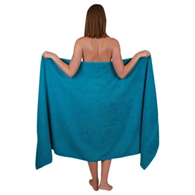Abbildung von Betz Badetuch groß XXL Größe 100 x 200 cm Badetücher Saunatuch Palermo 100% Baumwolle Farbe Petrol