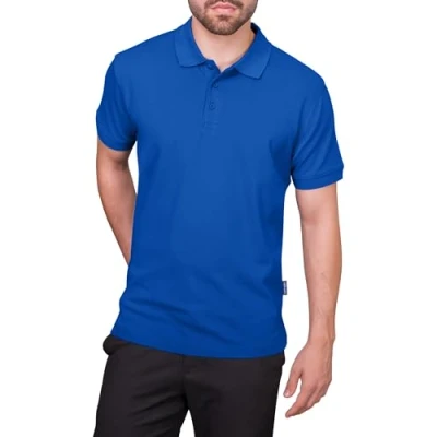 Abbildung von HRM Herren Heavy Polo, royalblau, Gr. 2XL I Premium Polo Shirt aus 100% Baumwolle Basic Polohemd bis 60C waschbar Hochwertige &amp; nachhaltige Bekleidung Workwear
