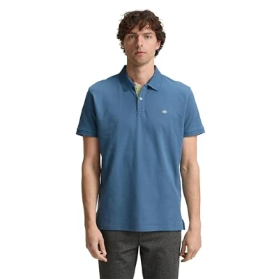 Abbildung von TOM Tailor Basic WITH Contrast Poloshirt, Herren, Größe: Medium, Mystical blue