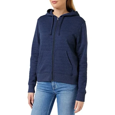 Abbildung von Amazon Essentials Damen Hoodie mit Langem Reißverschluss aus French Terry Fleece (Erhältlich in Übergröße), Marineblau Heidekraut, M