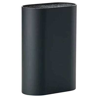Abbildung von Zone Denmark Singles Messerblock ohne Messer, Knife Block, Messerhalter, Messerständer, Aufbewahrung von allen Messern, 17 x 9 cm, Höhe 24 Schwarz