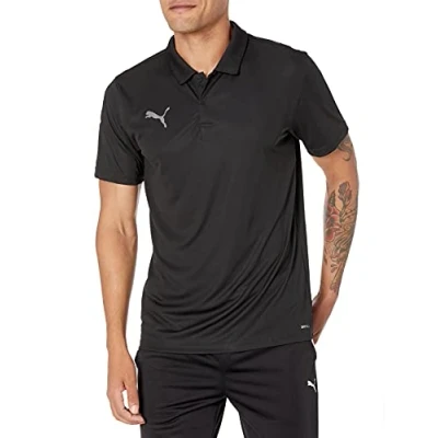 Abbildung von PUMA Herren Teamliga Sideline Polo Shirt, schwarz / weiß, Mittel