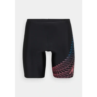 Abbildung von Speedo MENS Medley LOGO Jammer Badehose Pants, Herren, Größe: 2, Black/neon coral