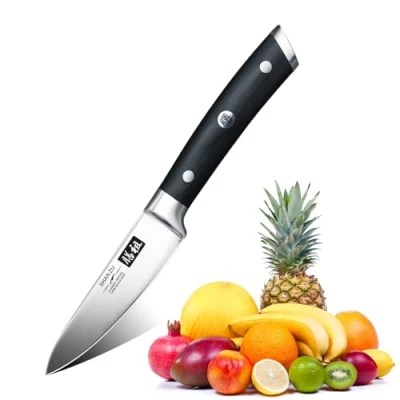 Abbildung von SHAN ZU Schälmesser, Spickmesser Gemüsemesser Küchen Messer Klein Edelstahl Obstmesser 9.5CM Classic Series