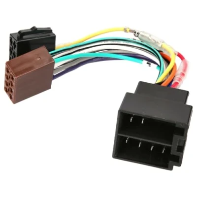 Abbildung von Audioproject A196 Auto Radio Radiodapter kompatibel für VW Fiat Opel Corsa C Astra G Mercedes Renault Klemme 15/30 drehbar 16 Pin ISO Adapter Autoradio Universal Kabel Stecker