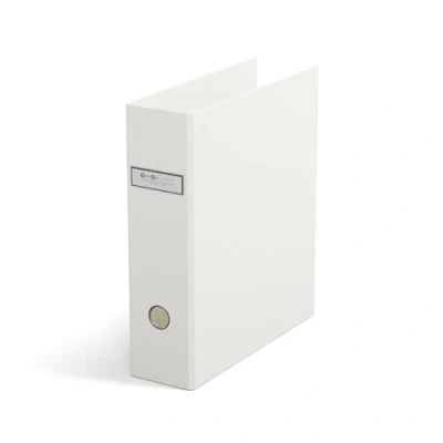 Abbildung von Bigso Box of Sweden ARCHIE Ordner mit 2 Ringen und Hebelmechanik Ringordner aus Faserplatte Papier Ringbuch A4 zum Abheften von losem weiß
