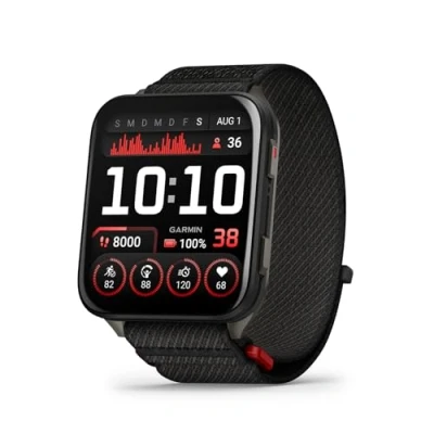 Abbildung von Garmin Venu X1 Smartwatch, Schwarz mit ComfortFit Nylonarmband,