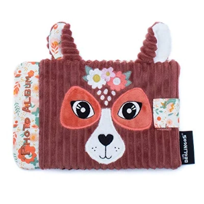 Abbildung von Les Déglingos Fotoalbum für Babys, Melimelos la Biche 10 Hüllen x 15 cm ideal Krippe Babypflege recycelte Füllung Terrakotta