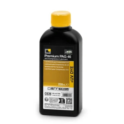 Abbildung von Errecom PAG 46 Premium + UV DYE 250 ml, Schmiermittel für konventionelle oder elektrische Kfz Klimakompressoren, die mit den Kältemitteln GAS R134a und R1234yf betrieben werden