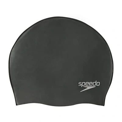 Abbildung von Speedo Badekappe Silicon Moulded Cap, schwarz/weiß, 8709840001